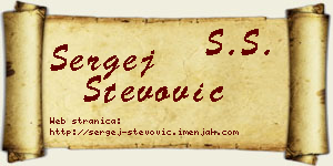 Sergej Stevović vizit kartica